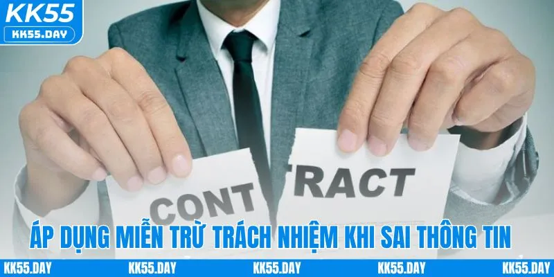 Miễn Trừ Trách Nhiệm 2 Áp dụng miễn trừ trách nhiệm khi thông tin sai lệch
