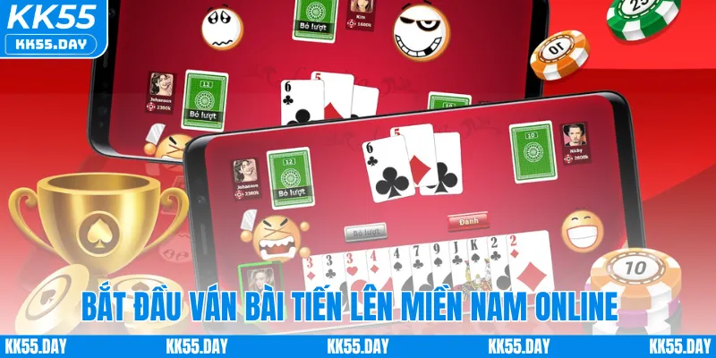 Tiến Lên Miền Nam Online: Game Bài Hấp Dẫn Số 1 Tại KK55 5 Bắt đầu ván bài tiến lên miền Nam online